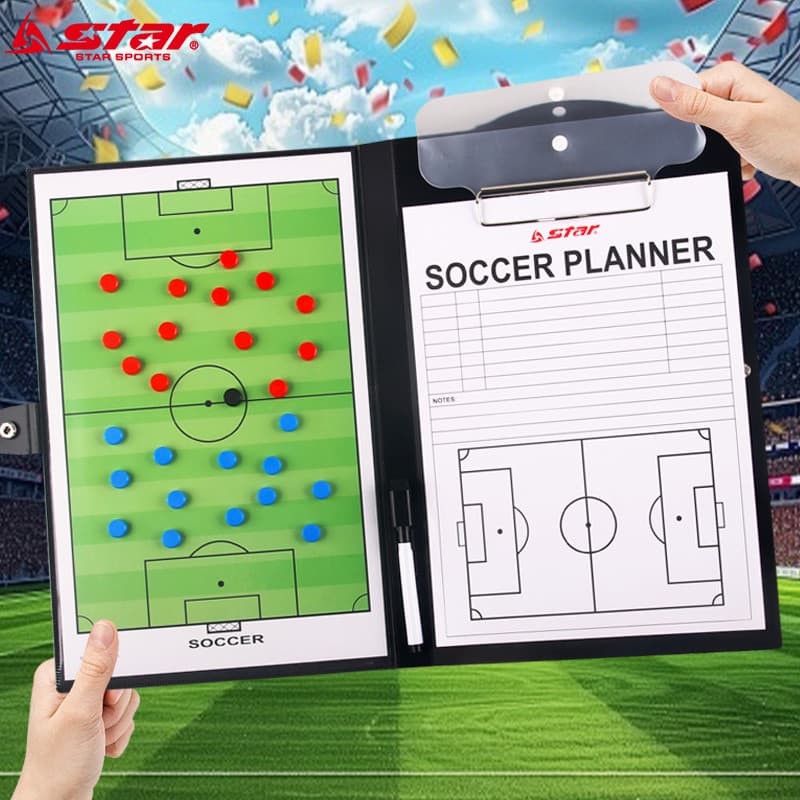 Shida placa tática de futebol placa de comando treinador Notebook placa magnética grande livro dobrável treinamento comp