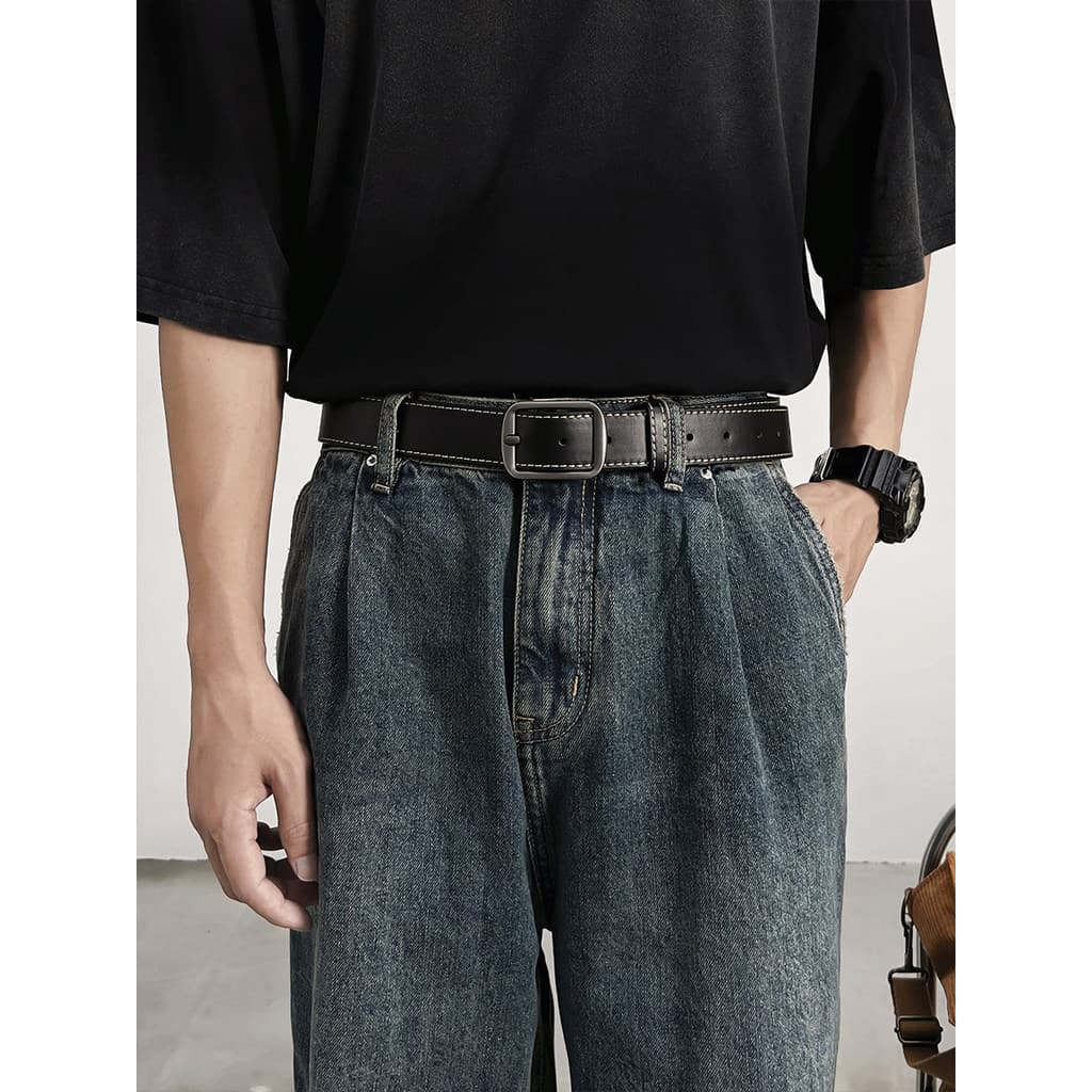 cinto country masculino cinto de miçanga country masculino cinto masculino couro legítimo Ins Retro Versão Coreana Estud