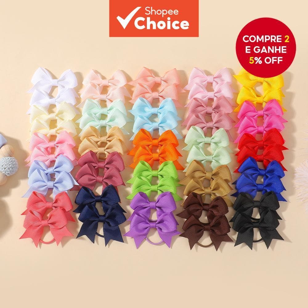 Conjunto De Acessórios Para Cabelo De Meninas , 40 Peças , Laço Elástico , Laços De , Faixas De Fita Crianças , Rabo De