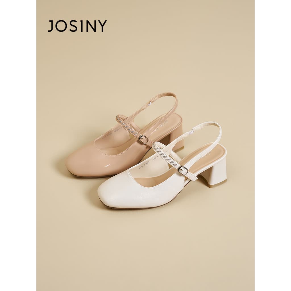 Zhuosini dedo do pé quadrado Mary Jane sapatos femininos 2026 primavera salto grosso fivela combinando saia sapatos simp