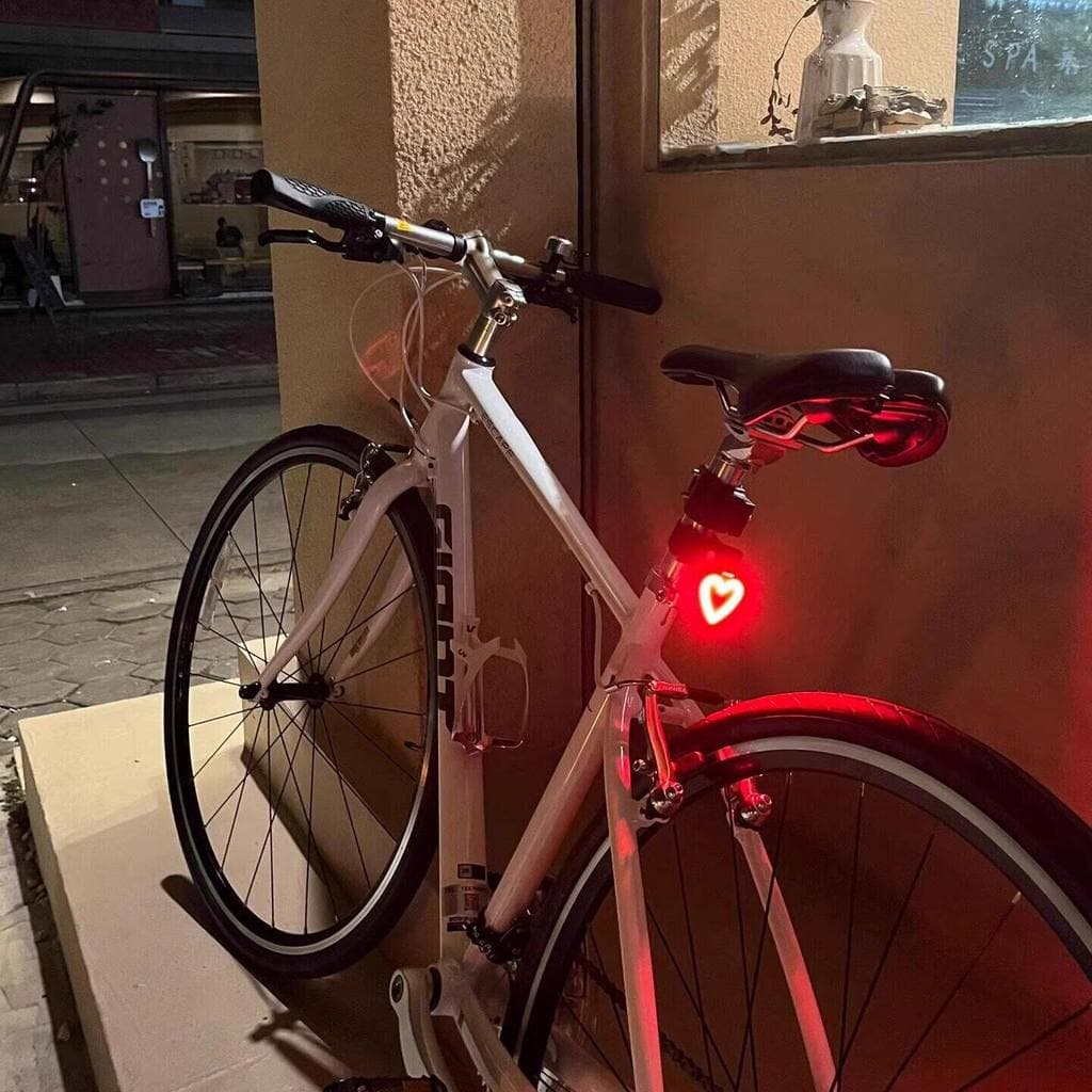 Mountain bike noite andando luz da cauda amor osso Strobe luz de sinal decorativo bicicleta estrada equitação equipament