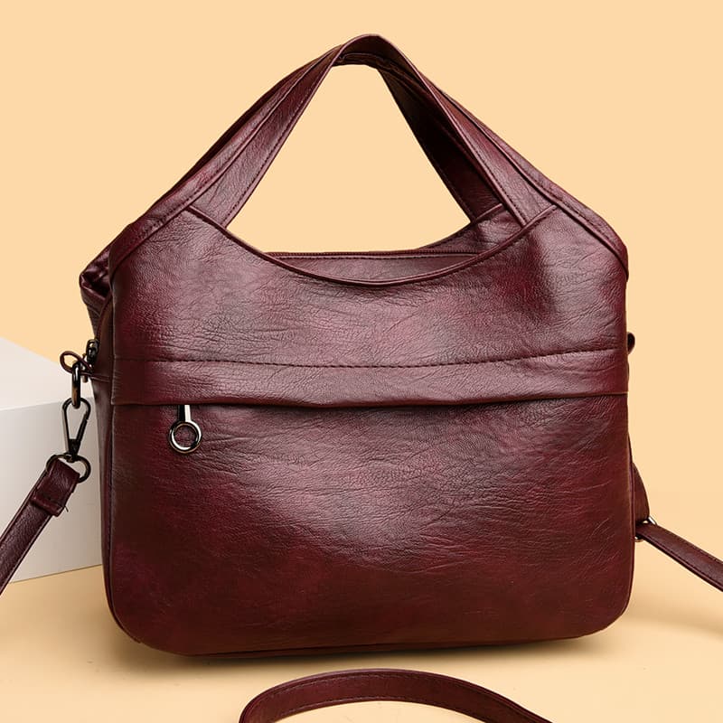 2026 novo estilo bolsa feminina Retro couro macio grande capacidade ombro saco do mensageiro moda bolsa Commuter saco mã