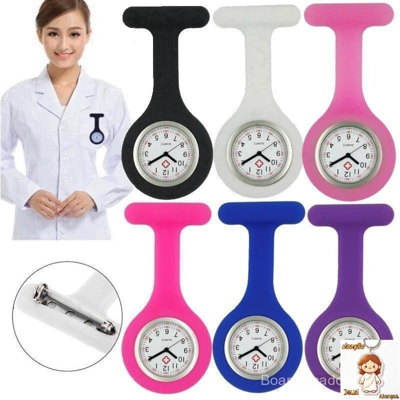 Relógio de Cuidados Médicos / Relógio de Lapela de Material de Silicone Único para Diferentes Gêneros TKV7