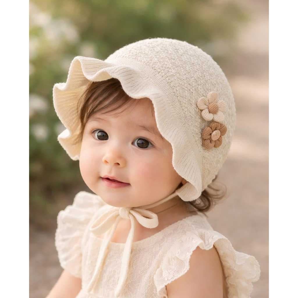 Chapéus Para Meninas Estampados Mais Recentes/Recém-Nascidos/Gorros Não i Bebês Fofos , Macios E Lisos