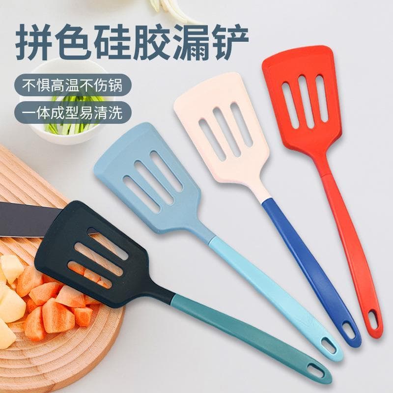 Espátula de Silicone com vazamento de Nylon estilo nórdico Espátula de fritura Utensílios de cozinha Espátula de cozinha