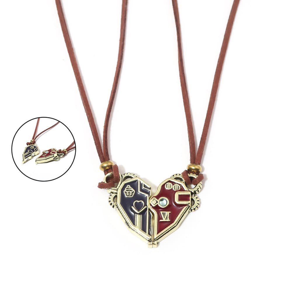 Batalha Heroica de Duas Cidades: Colar do Amor de Caitlyn e Wei, Pingente de Metal para Melhores Amigos e Casais XLQB