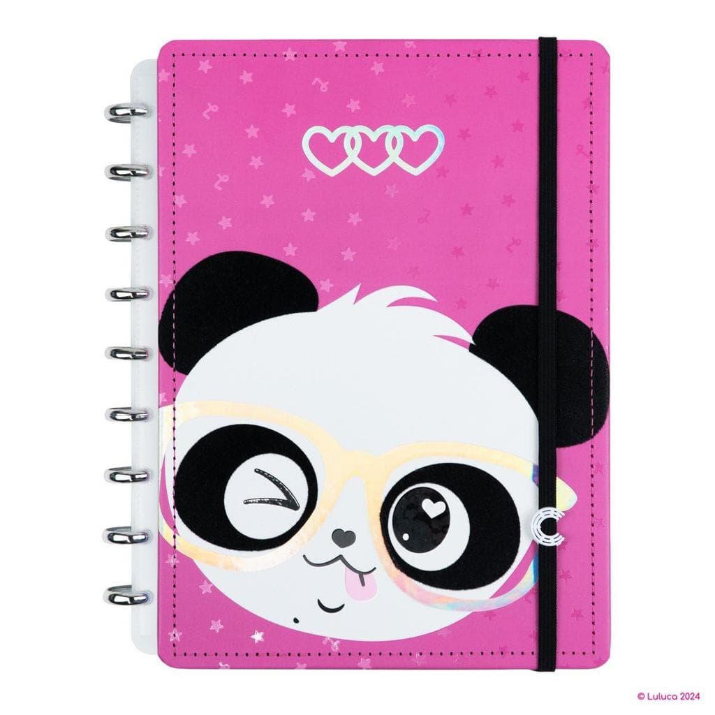 Caderno Inteligente Médio Luluca Pandalu Glow 80 fls. 190 mm x 255 mm - Caderno Inteligente