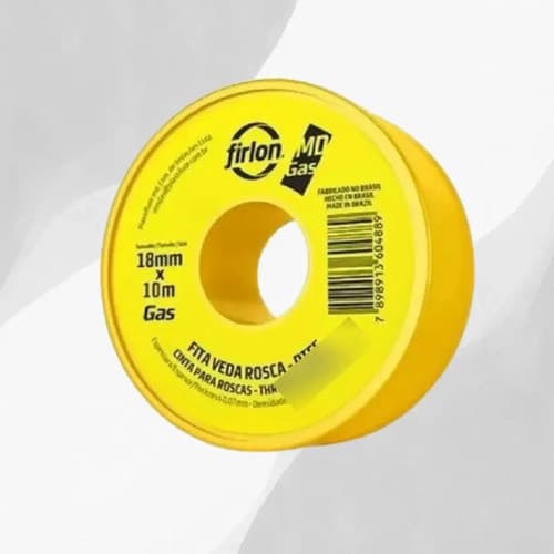 Fita Veda Rosca Md Gás Firlon Pastiflour 18mm X 10m P T F E
