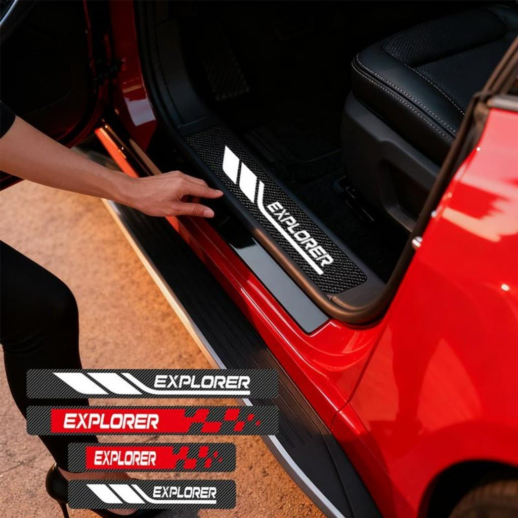 Kit 4 Peças Universal Protetor De Soleira De Porta Automotiva Acessórios Para Carro For Ford Explorer ST Limited