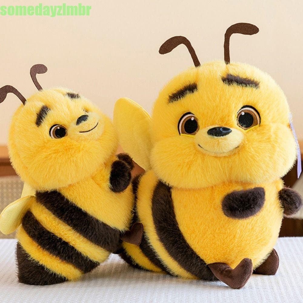 SOMEDAYZL0M Brinquedo de pelúcia em forma de abelha, almofada de sofá, boneco de pelúcia, 25/33cm, animal fofo de desenh