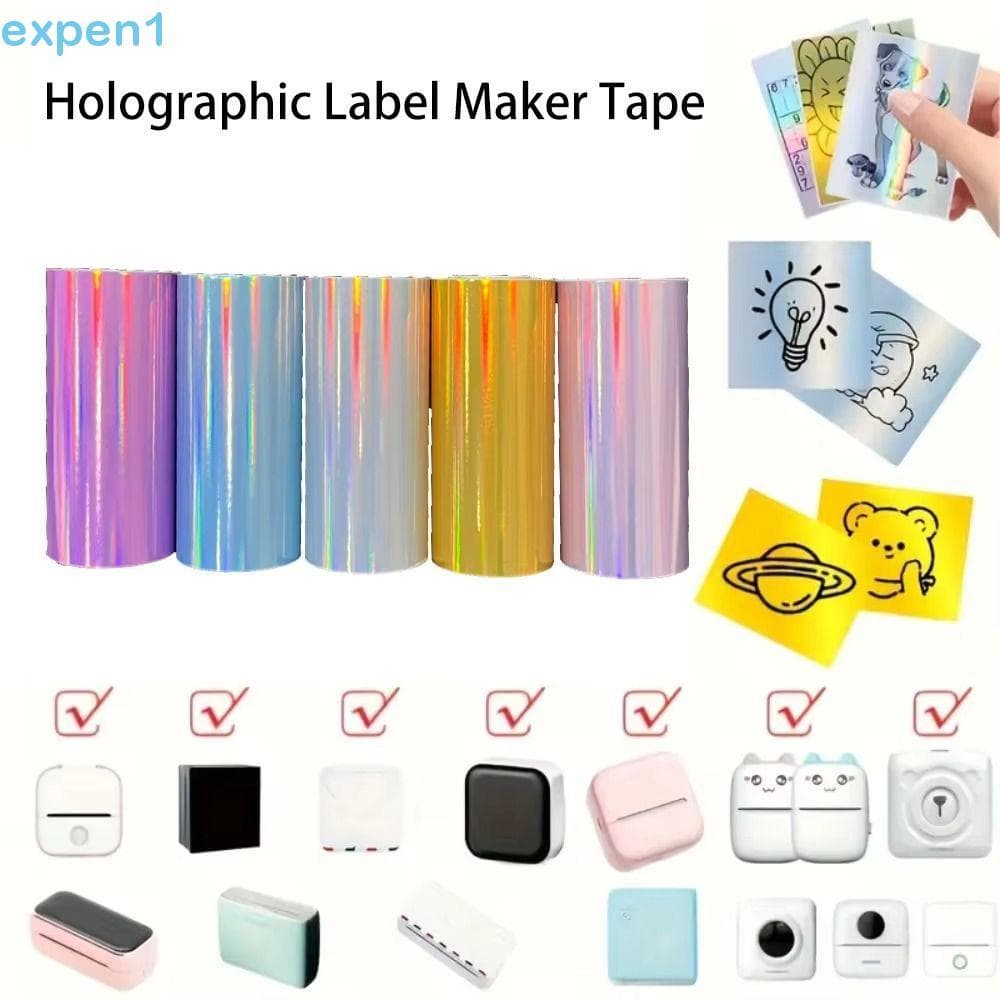 Papel Térmico Holográfico EXPEN , Papéis De Impressora Térmica De Cores Vibrantes Brilhantes , Adesivos Térmicos A Laser