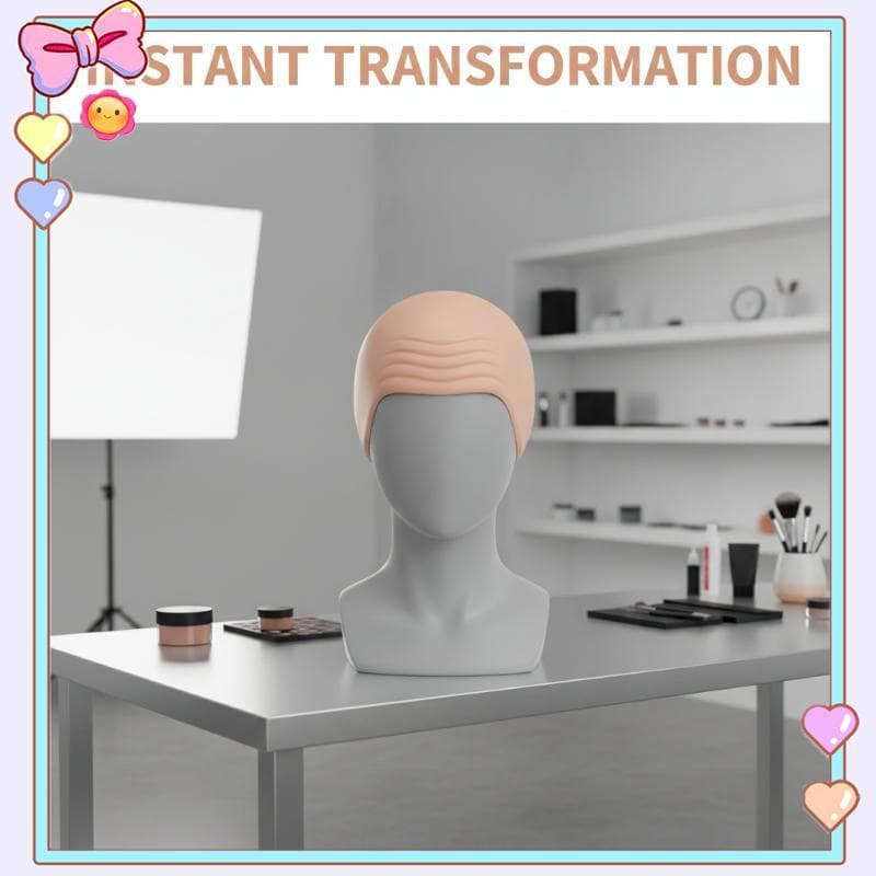 [beautifulhome] Conjunto De Boné Careca Para Cosplay De Halloween 1 Pa De Peruca Extensível De Látex De Nylon Performanc