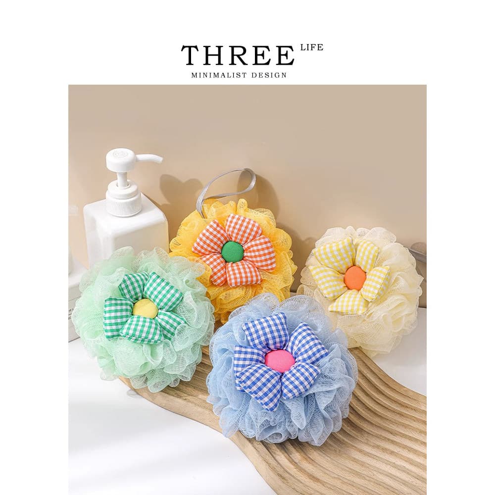 Tlife · Apollo · Bola de banho Bola de banho de alta qualidade para esfregar flores de banho Bola de espuma de uso duplo