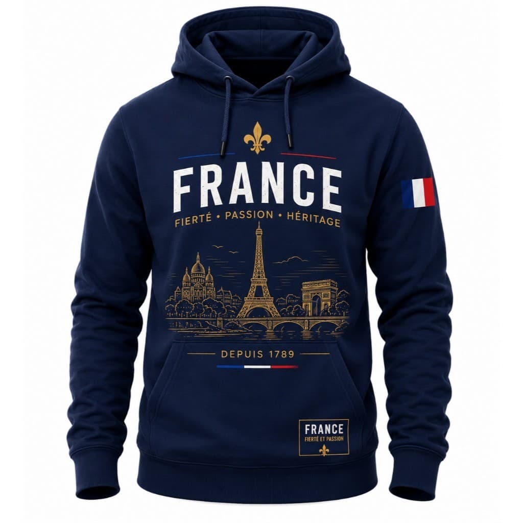 Moletom Blusa de frio Seleção Fança Unissex