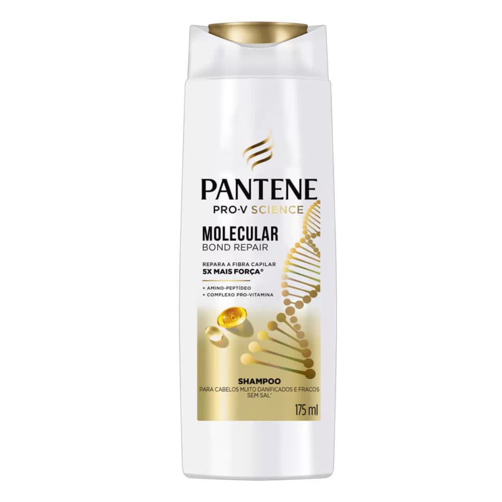 Shampoo Pantene Molecular Bond Repair 175ml - Reparação dos Fios, Fortalecimento, Hidratação e Brilho