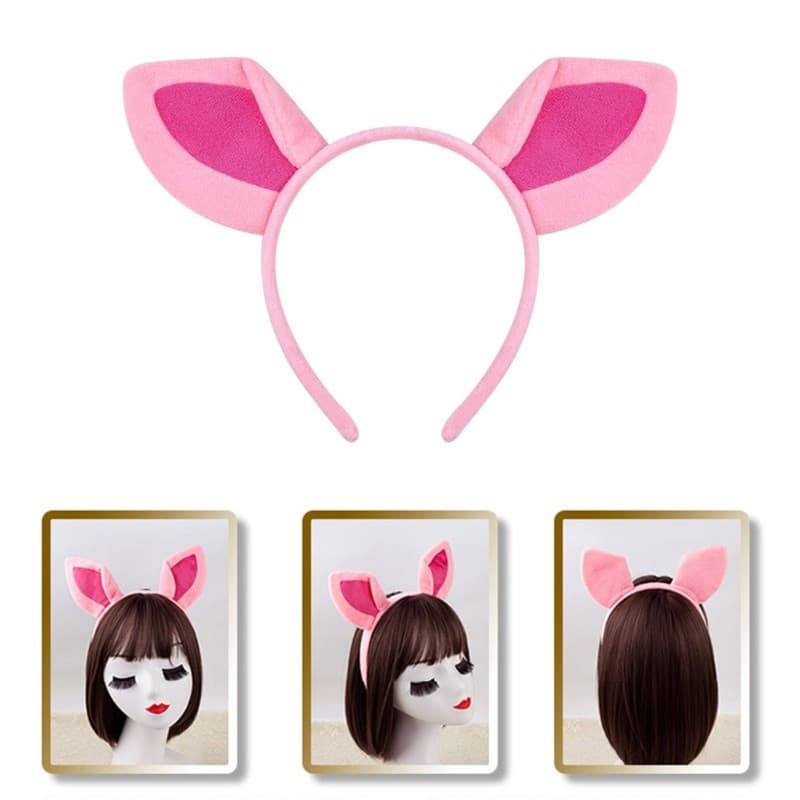AA * Piggy Costume Acessório Ear Headband Nariz Tail Luva Bowtie Para Criança