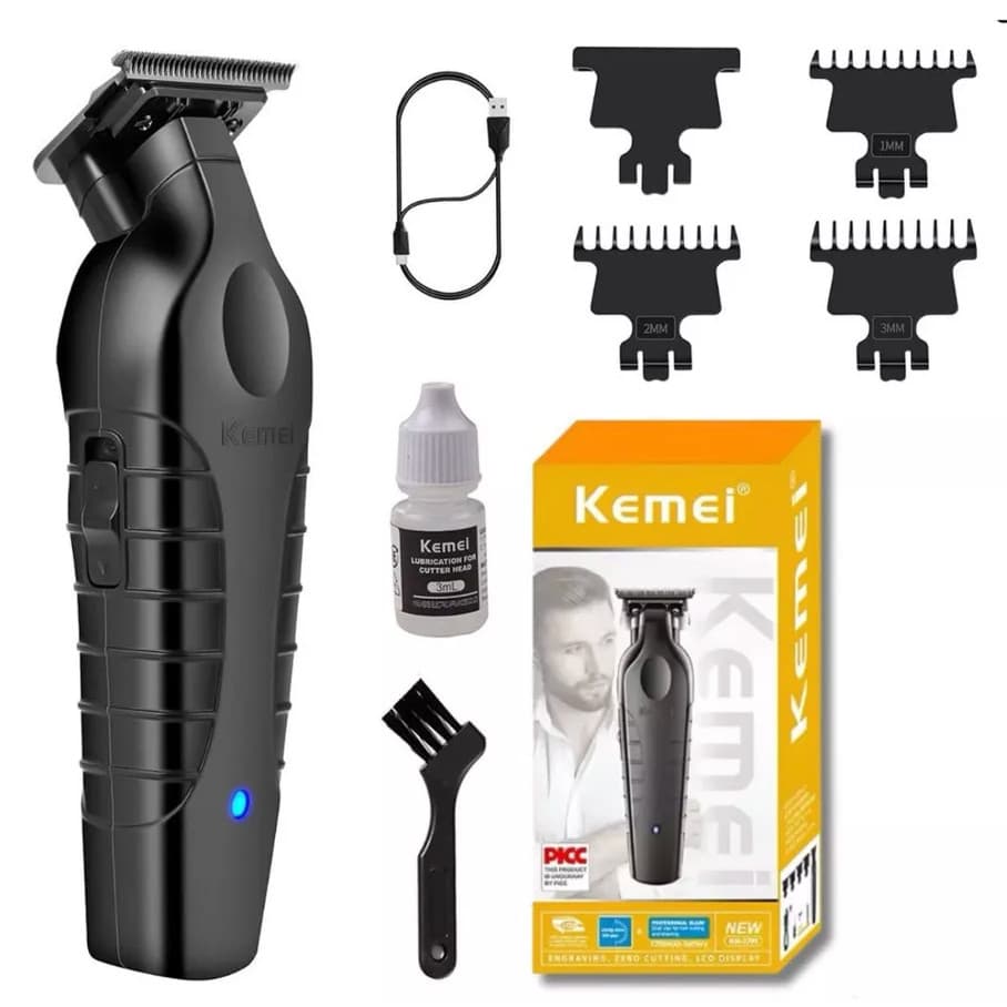 Máquina De Acabamento Kemei Km-2299 Profissional Original Barbeador Elétrico - Bivolt