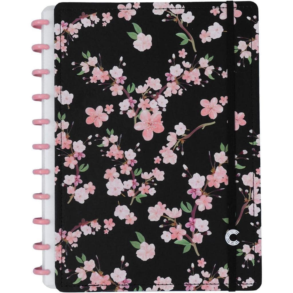 Caderno Inteligente Grande Rose Black By Gocase 80 fls. 215 mm x 280 mm - Caderno Inteligente
