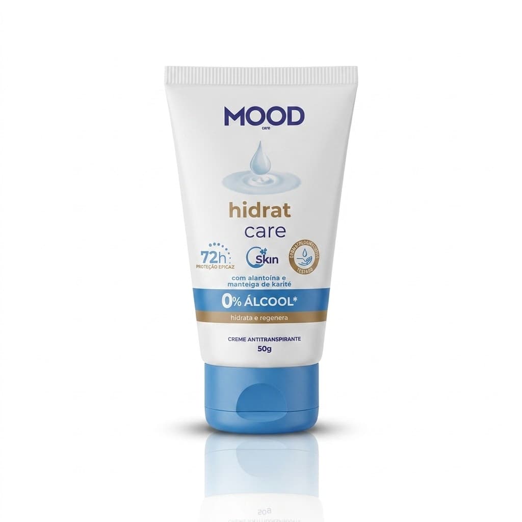 Creme Antitranspirante Mood Care Hidrat Care 50g 72h Niacinamida Zero Alcool Clareador Axila