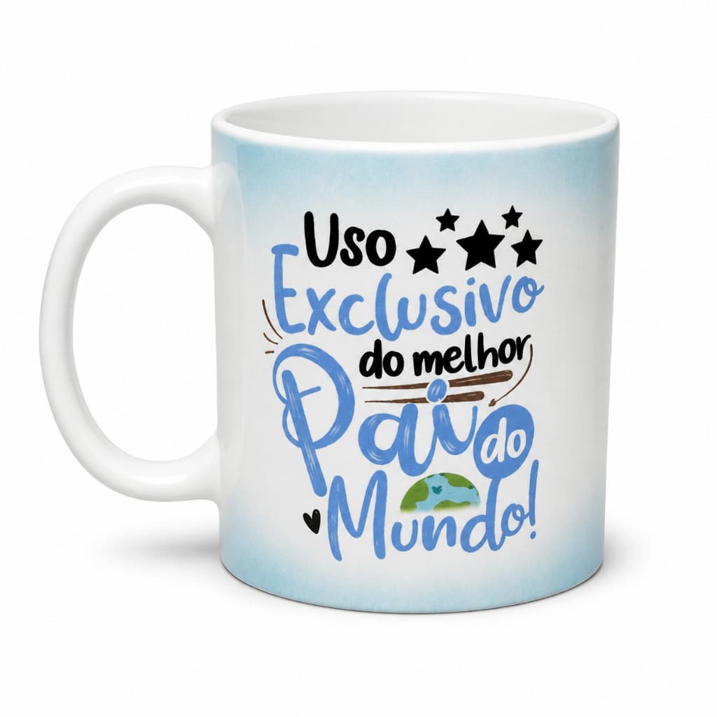 Caneca de Cerâmica Dia dos Pais 300ml Presente Melhor Pai do Mundo