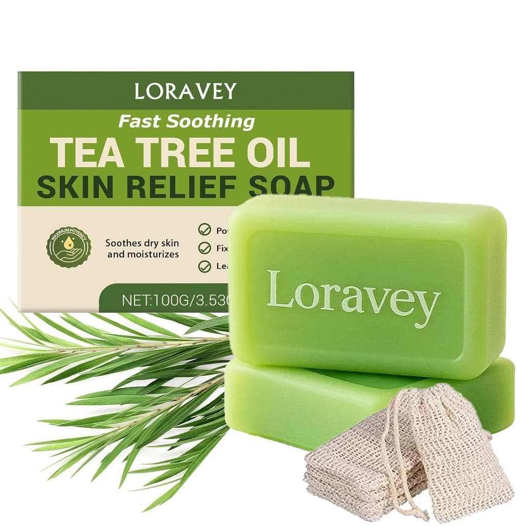 Sabonete em Barra Antifúngico, Sabonete com Óleo de Tea Tree, Sabonetes Naturais para Pés e Corpo para uma Pele Saudável