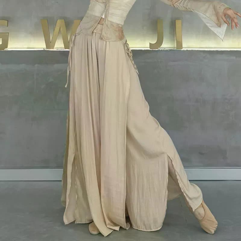 [WDF] Calças para prática de dança clássica Calças de dança chinesa Roupas de desempenho Calças femininas, Calças largas