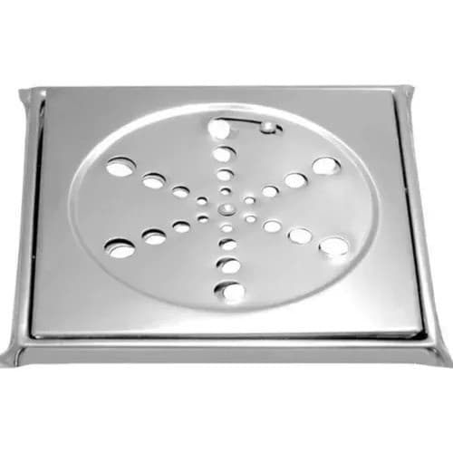 Ralo Giratória Quadrado Paradise 10x10 Cm Com Caixilho - Aço Inox 430
