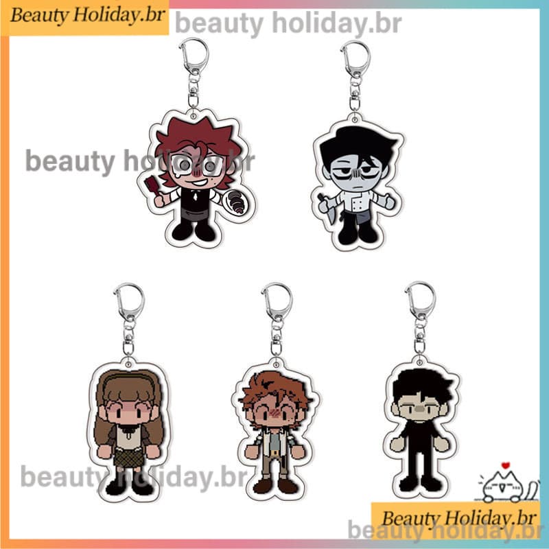 Cute cartoon acrylic double-sided transparent keychain