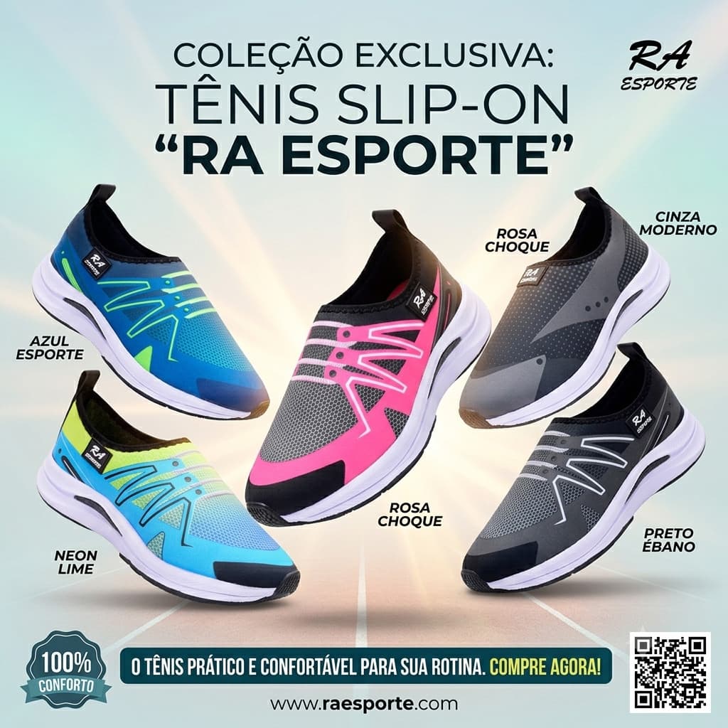 Tênis Meia varias cores Sapato meia, para Esportes Leve e Microexpandido RA Esportes