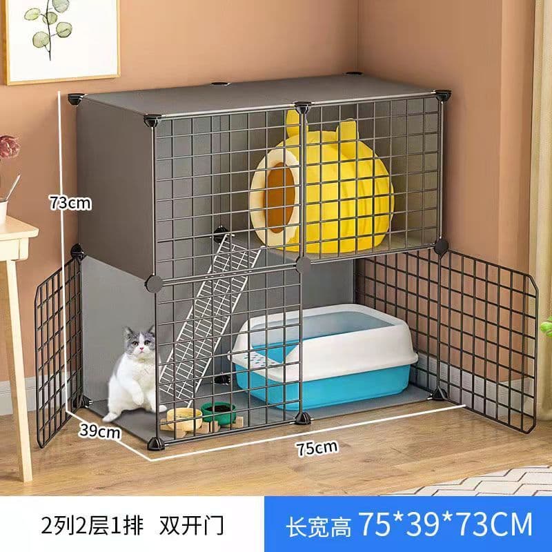 Novo estilo gaiola para gatos casa interior não-com vaso sanitário uma gaiola vazia de duas camadas grande animal de est