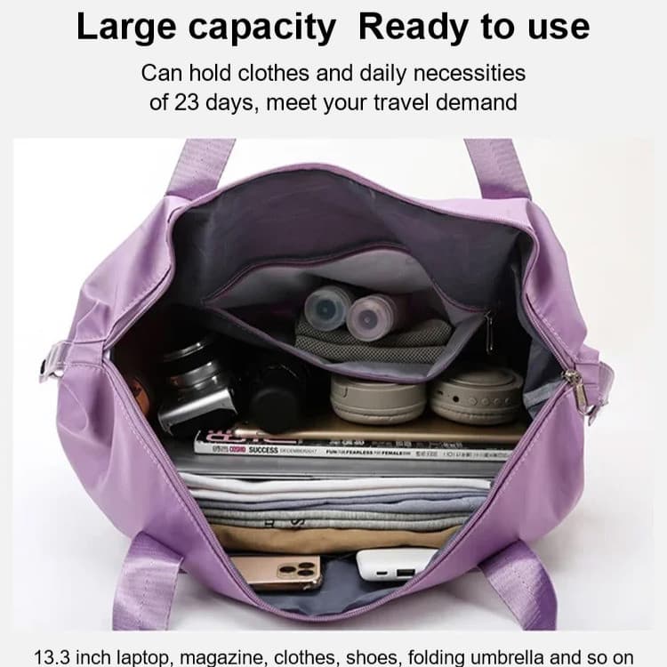 【Dobrável e Prática】Mala de viagem compacta com alça de ombro removível e design dobrável/Mala De Viagem/Bolsa Esportiva