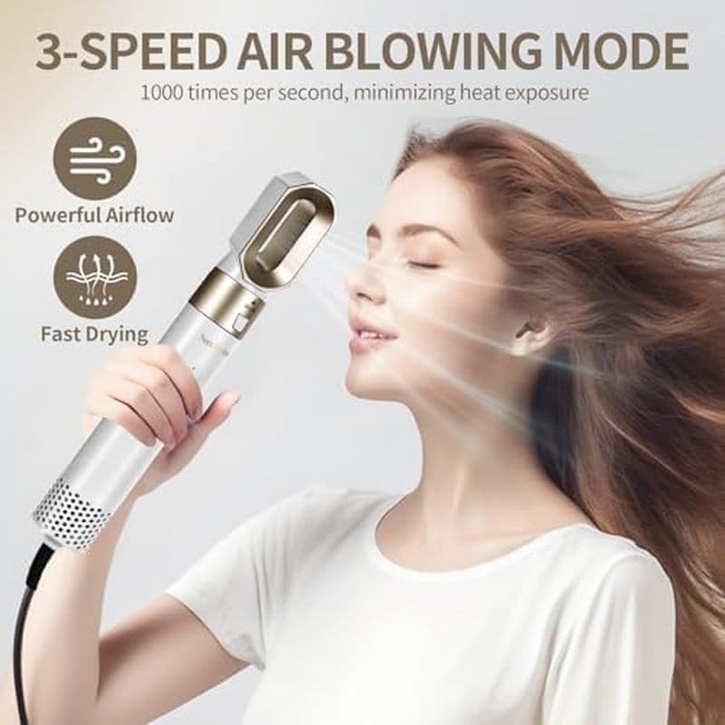 Modelador De Cabelo 5 Em 1 & amp ; Conjunto De Escova De Ar Quente , Ferramenta Multifuncional De Modelagem Para Ondulaç