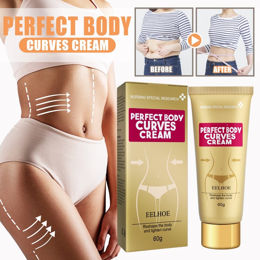 Creme Emagrecedor EUIA 60g para Curvas Perfeitas do Corpo, Queimador de Gordura para Abdômen, Pernas e Braços, Anticelul