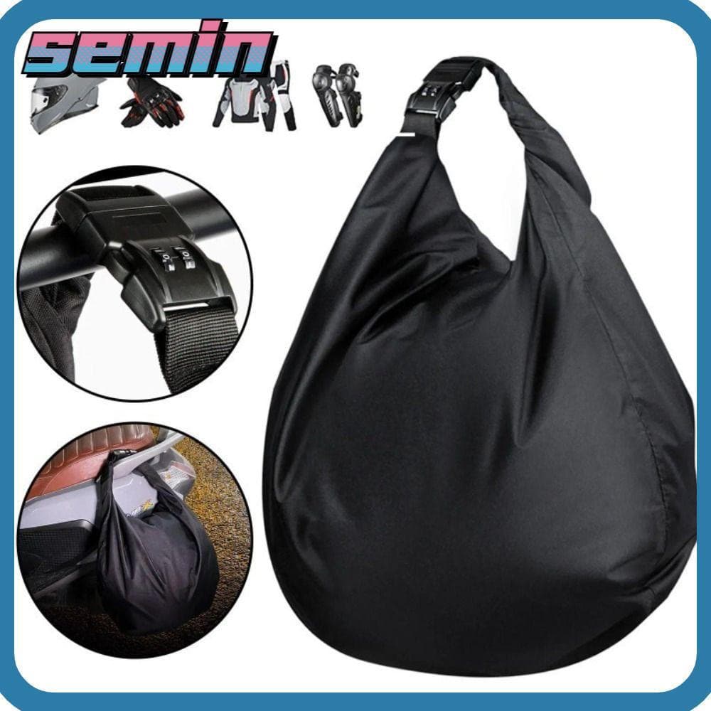 Bolsa Para Capacete De Moto SEMIN , Equipamentos De Motocicleta Com Fivela De Seguro De Grande Capacidade , À Prova D'ág