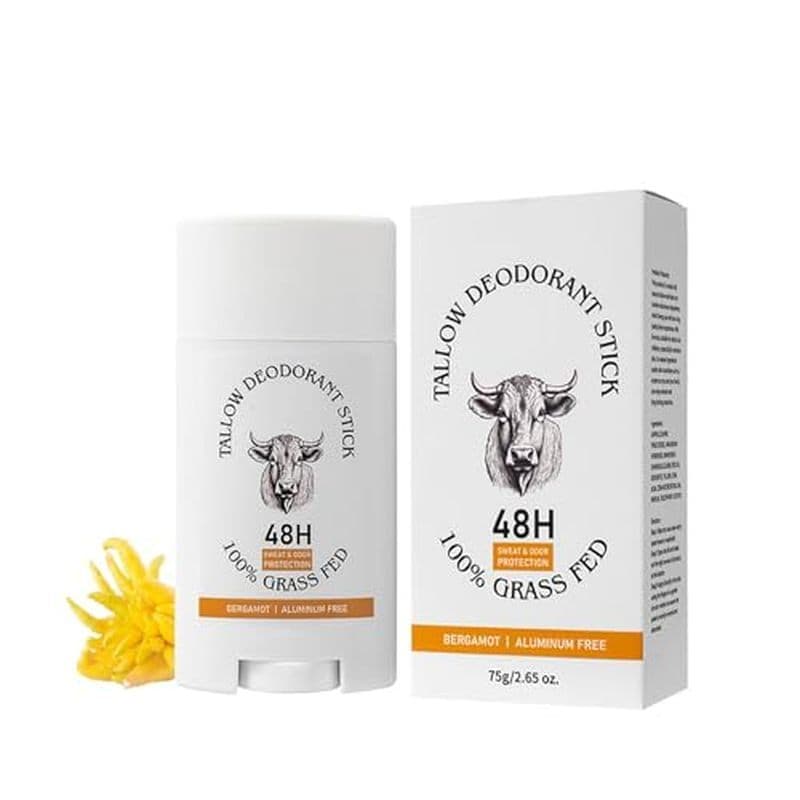 Desodorante Tallow , Mulheres & amp ; Em Bastão Masculino Com Alto Teor De Carne Alimentado Por Grama-Aroma De Bergamota
