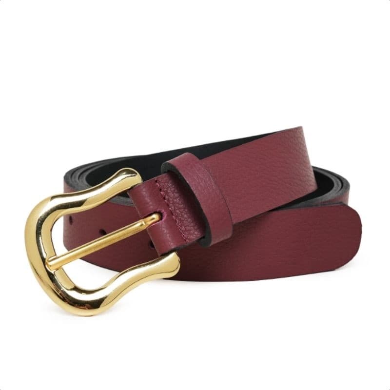 Cinto Feminino Em Couro Legitimo elegante moderno confortável excelente qualidade FIVELA DOURADA VIOLÃO COURO FLOTER.