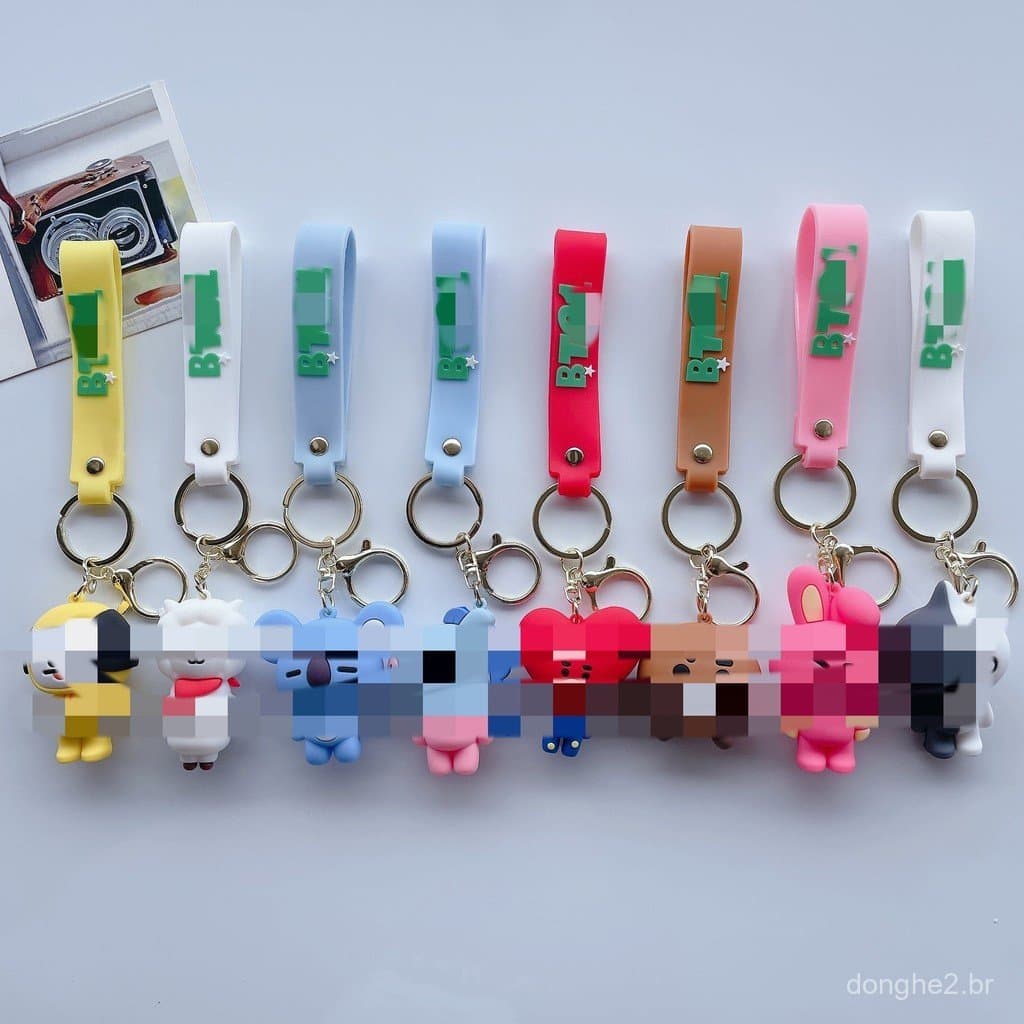 Chaveiro criativo e fofo com um pingente de banda masculina, é uma decoração elegante para mochilas, carros ou bonecas.