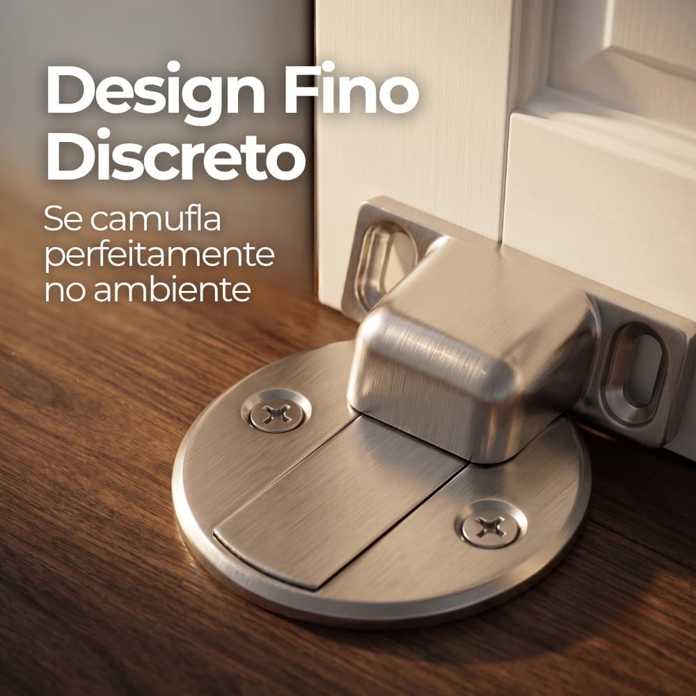 Kits Prendedor Fixador Trava Porta inox Magnético Adesivo