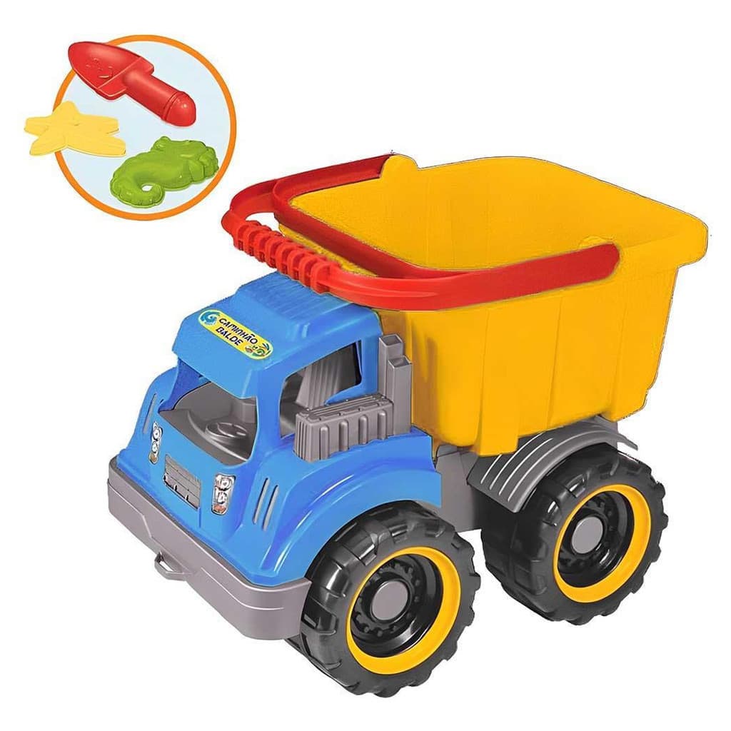 Caminhão Balde Tilin Brinquedos Ref.0474 - Azul E Amarelo Azul/amarelo/vermelho