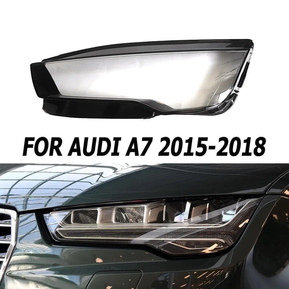 Para Audi A7 S7 RS7 2015 2016 2017 2018 Xenon Led Tampa Da Lente Do Farol Dianteiro Transparente Carro Abajur Peças Auto