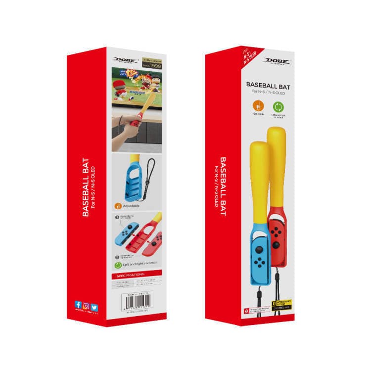 Switch Gamepad Baseball Bat Grip SwitchOLED Esquerda Direita Alça Pequena Taco de Beisebol TNS-2129
