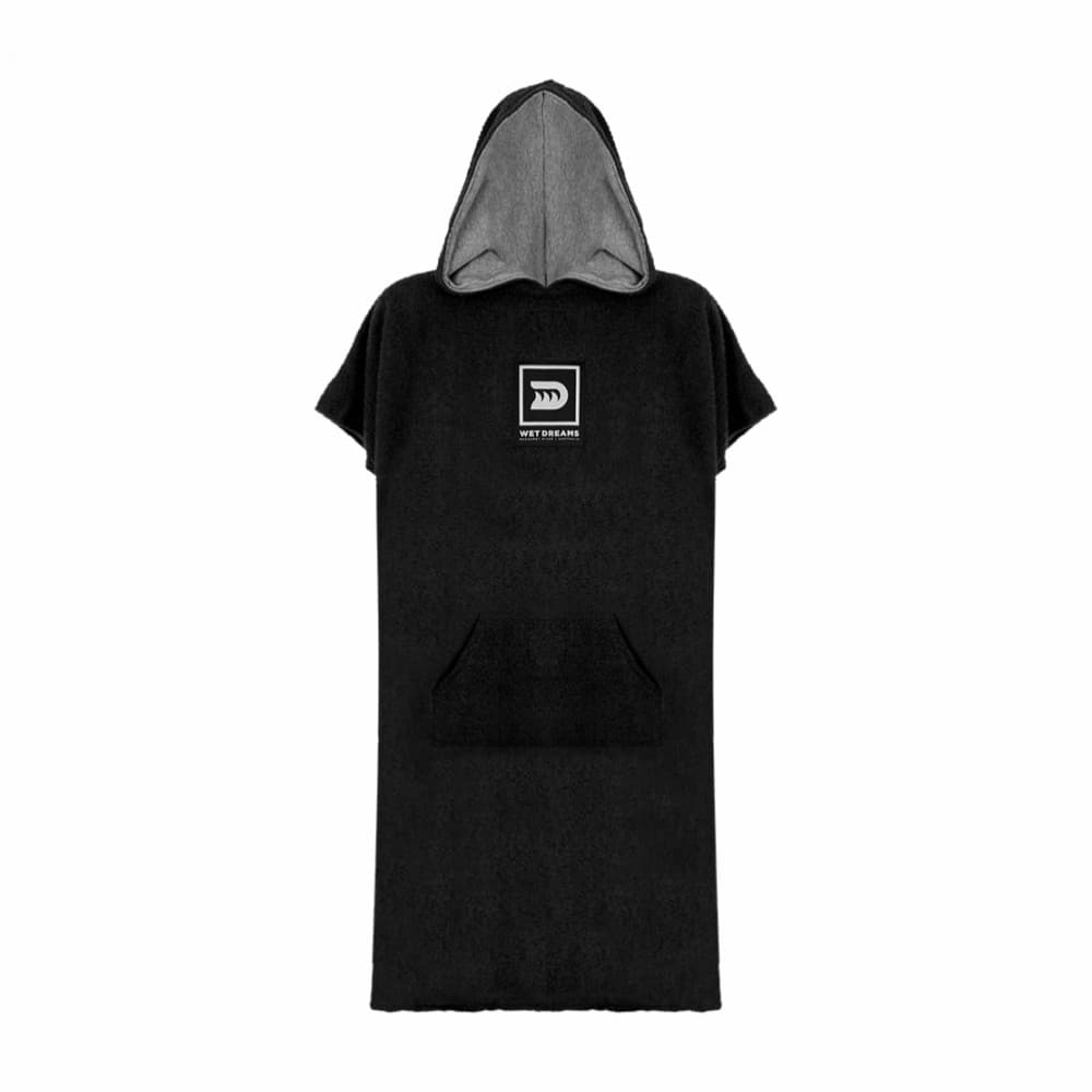 Poncho Infantil Preto Unissex Toalha Roupão Pós Banho Piscina Praia Surf Trocador de Roupa Wet Dreams