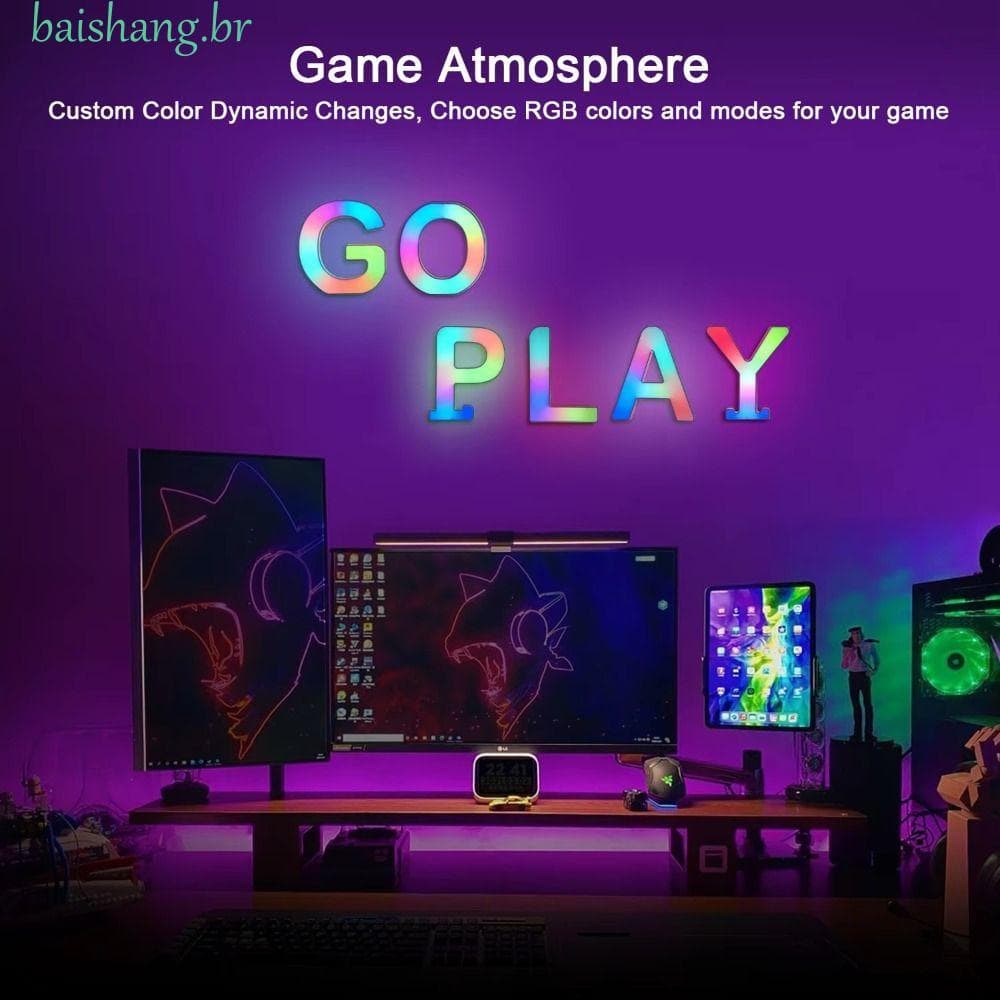 BAISHANG LED Letras Luz , Decorativa Inteligente Do Alfabeto , Lâmpada Multicolor USB Nome Letra Número Casa