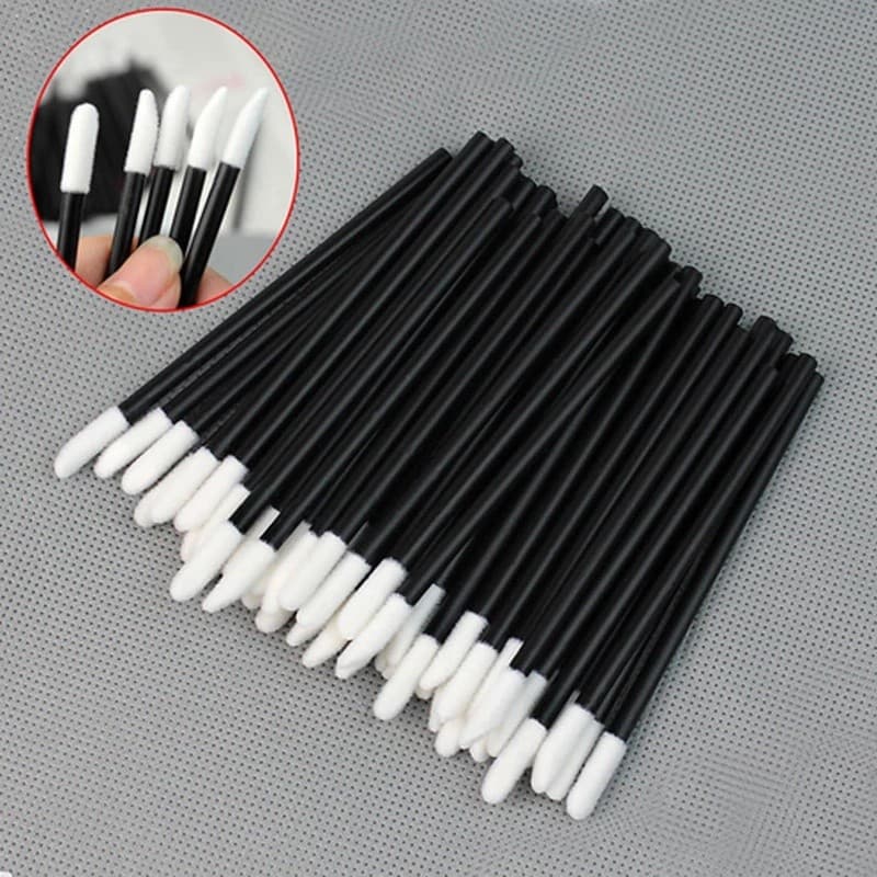 100pcs Maquiagem Descartável Batom Brilho Aplicador De Extensão Portátil Ferramenta De Beleza Cosmética