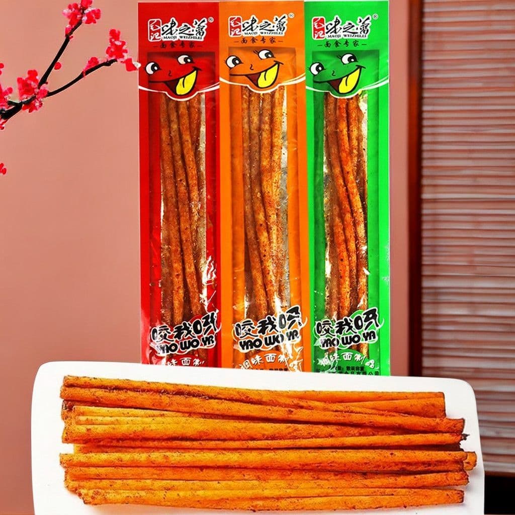 Estoque pronto Mao Kee Taste Buds Bite Me Tiras Picantes Infância Clássico Nostálgico Aliviando Lanches de Glutton Influ