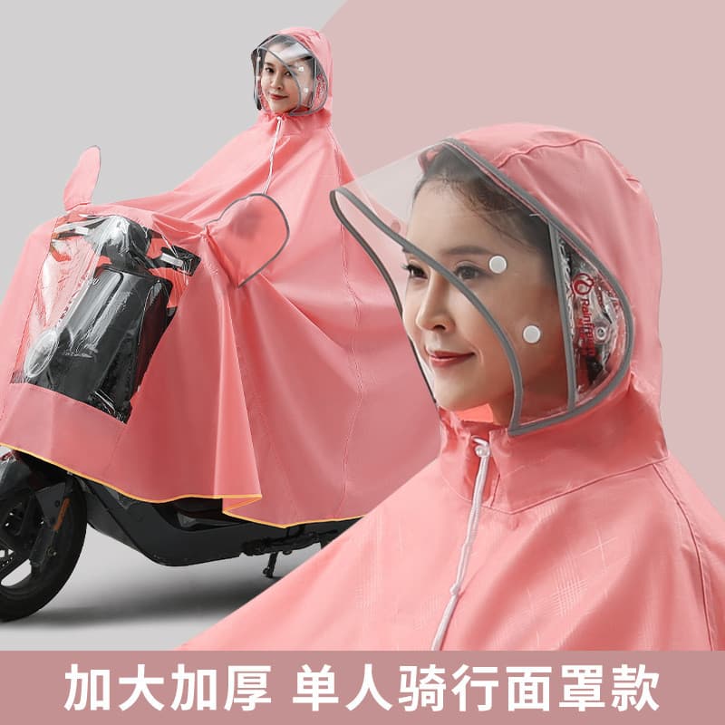 Capa de chuva Extra grossa feminina, bicicleta elétrica, Poncho de corpo inteiro, bateria de ciclismo, bicicleta elétric