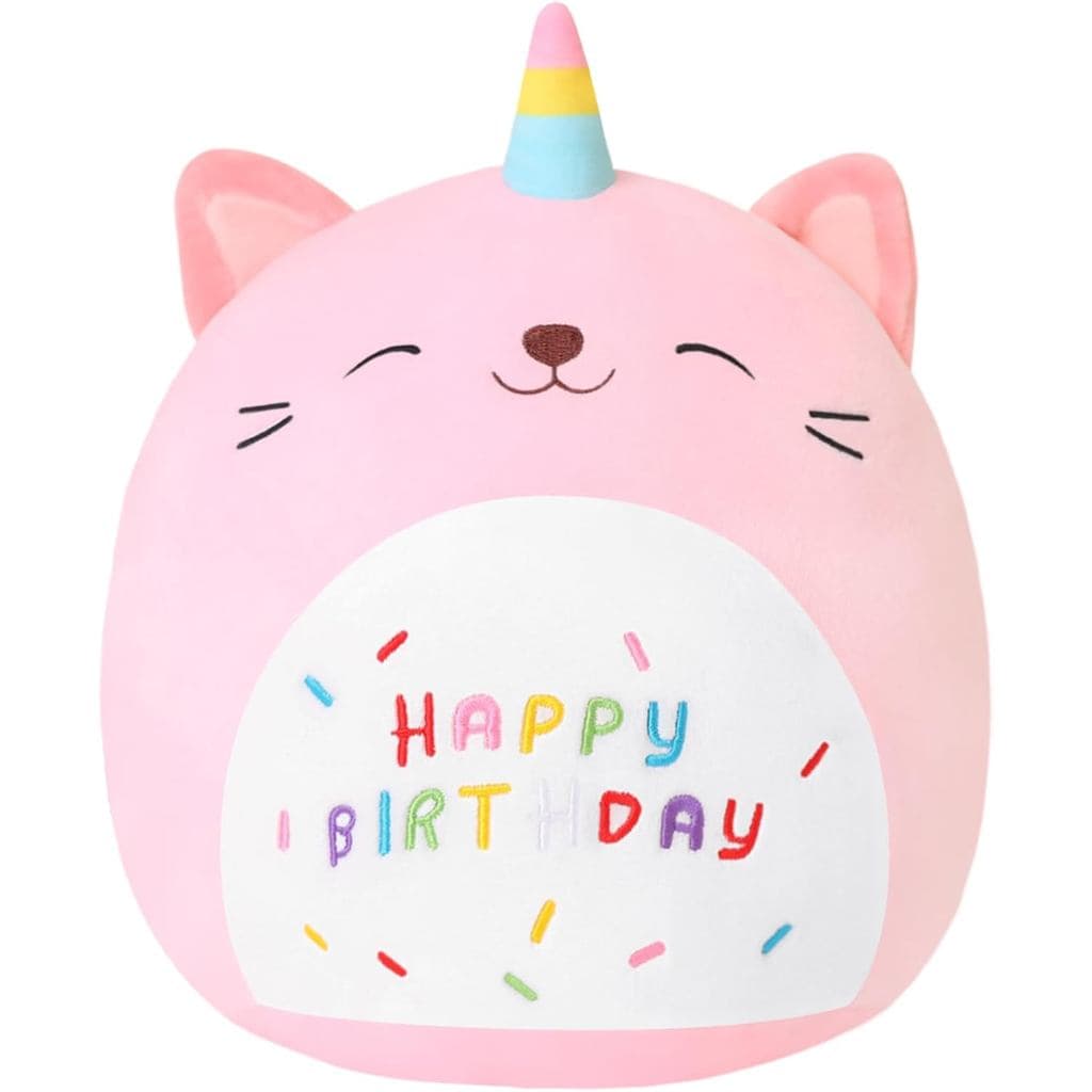 Brinquedo de Pelúcia para Gato SQEQE, Gato Unicórnio, Animal de Pelúcia Fofo, Almofada de Pelúcia Macia, Presentes para