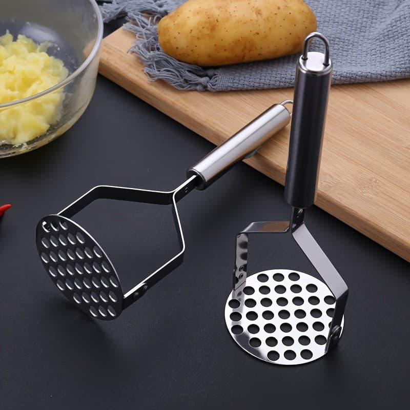1 unidade, Espremedor de Batatas em Aço Inoxidável, Esmagador de Batatas Multifuncional, Triturador de Batatas, Prensa d