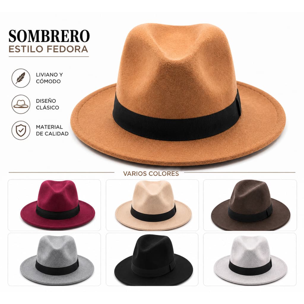 Chapéu unisex  Clássico Aba Média Fedora Abarreta Média Lollapalooza