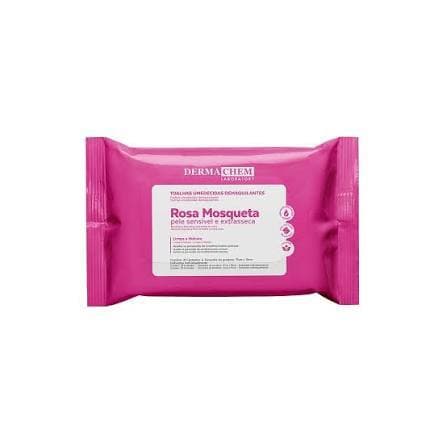Dermachem Lenços Umedecidos Demaquilantes Rosa Mosqueta 25 Unidades